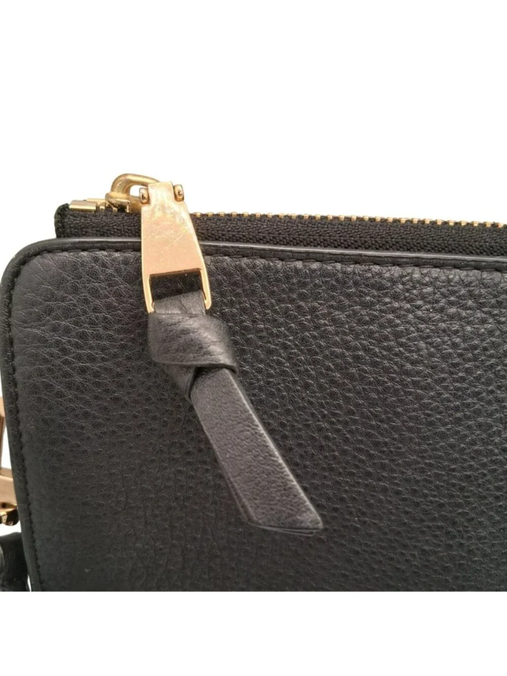 Tory Burch Black Leather Crossbody Bag Gold Hardware Adjustable Strap 9